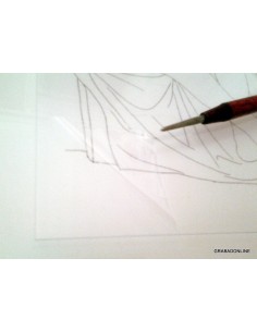 PVC Transparente 1 mm. (protegido con film) de Grabado 70 X 50 c