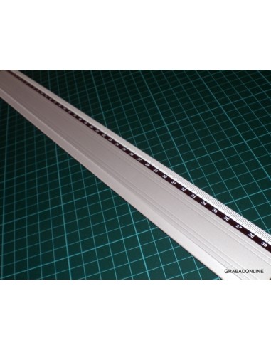 Regla Metálica de Aluminio Antideslizante 100 cm