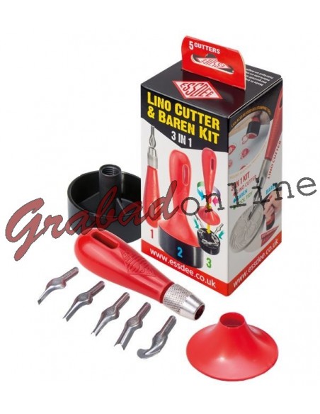 Kit de Linograbado 5 Gubias y Baren